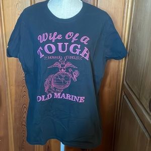 Gildan Wife of a Tuff Old Marine T-shirt